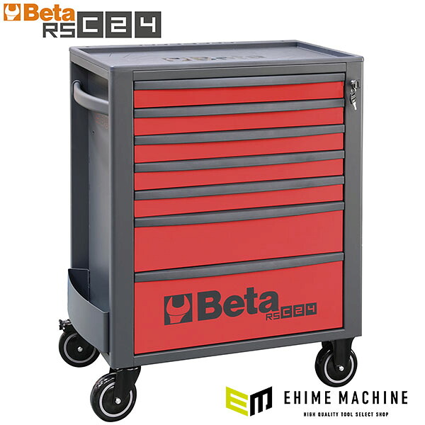 [メーカー直送業者便]日本正規品 Beta ベータ ツールトロリー 7段 RED (RSC24/7-R)(8054809187440) ツールキャビネット 工具収納｜エヒメマシン 店
