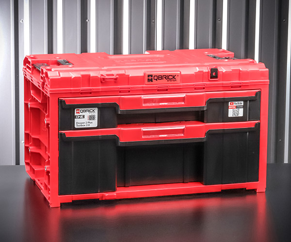 キューブリック 5901238259756 超耐久2段引出しツールボックス QBRICK SKRQONED2PCZEPG003 QS1 ONE Drawer Plus Toolbox2 Red