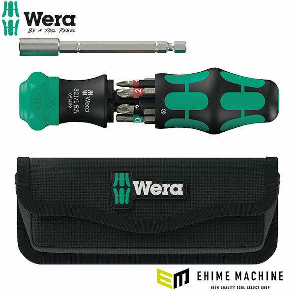 日本正規品 Wera ラチェット式ドライバービットセット ポーチ入 6.35mm(1/4) ビット6本収納 (051520)(4013288234049) ヴェラ ベラ｜エヒメマシン 店