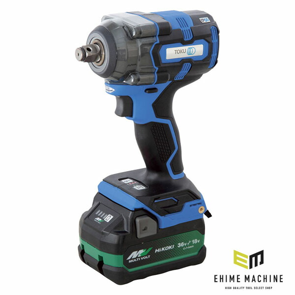 [26SS新商品] TOKU 12.7sq充電式シャットオフインパクトレンチ MBI-160TX 18V 5Ah 550N・m 急速充電25分 (4562185603842) 東空販売｜エヒメマシン 店