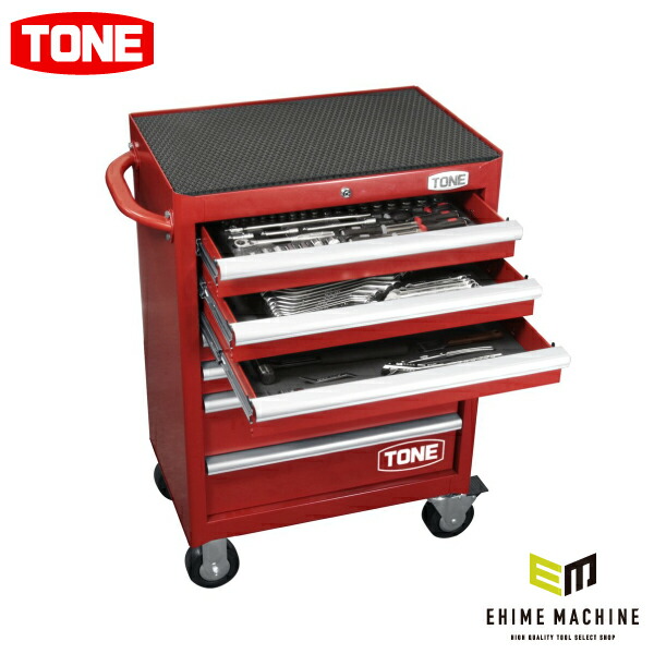 [メーカー直送品] TONE 整備用工具セット ツールキャビネットセット(レッド) 72点セット (TCA311)(4953488258523) トネ
