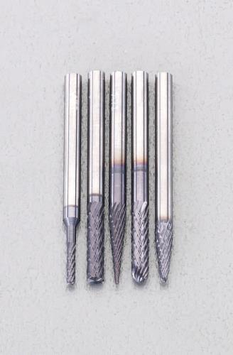 エスコ 5本組 [TiAlNコート]超硬バー(3mm軸) EA819XS ESCO