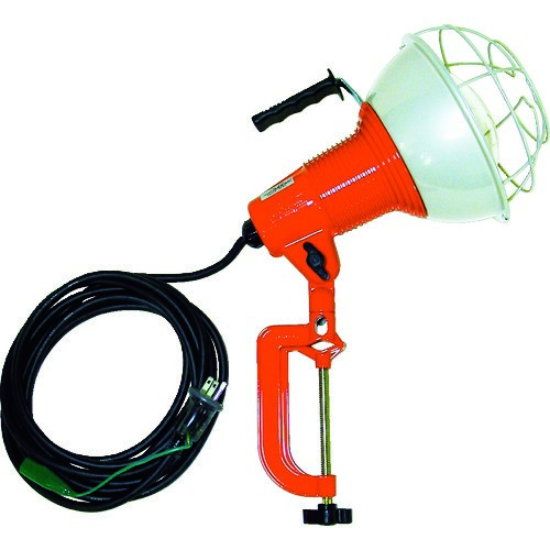 HATAYA（ハタヤ） 防雨型作業灯 リフレクターランプ５００Ｗ １００Ｖ接地付５ｍ バイス付