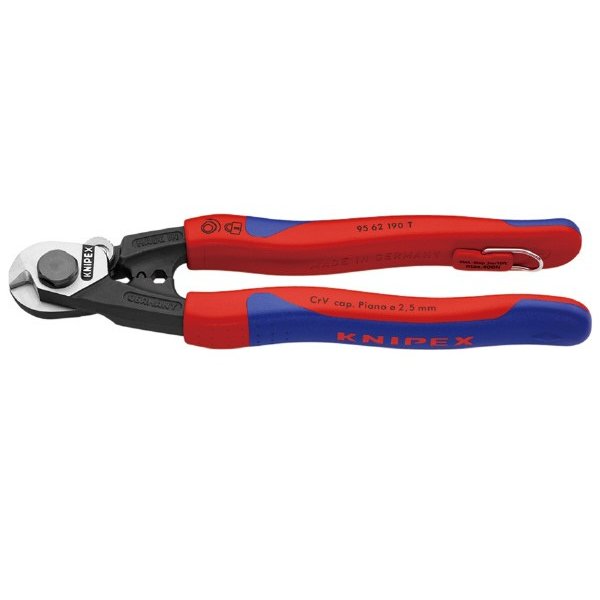 KNIPEX 9562-190TBK ワイヤーロープカッター 落下防止(BK) クニペックス 工具
