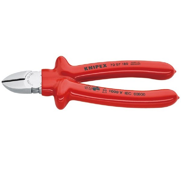 希望者のみラッピング無料】 KNIPEX 7007-180 絶縁斜ニッパー 1000V