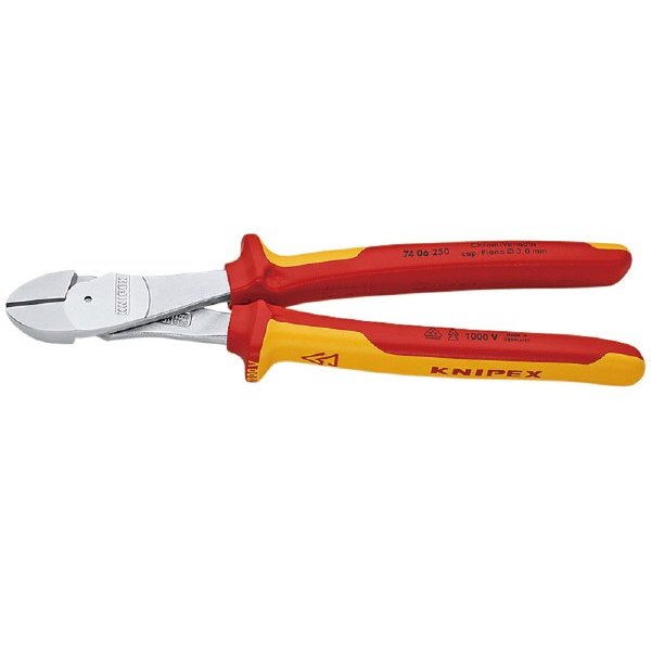 クニペックス KNIPEX 7406-250 絶縁強力斜ニッパー 1000V