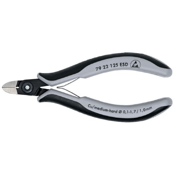 日本正規品 クニペックス エレクトロニクスニッパー (7922-125ESD)(4003773061533) 業務向け KNIPEX