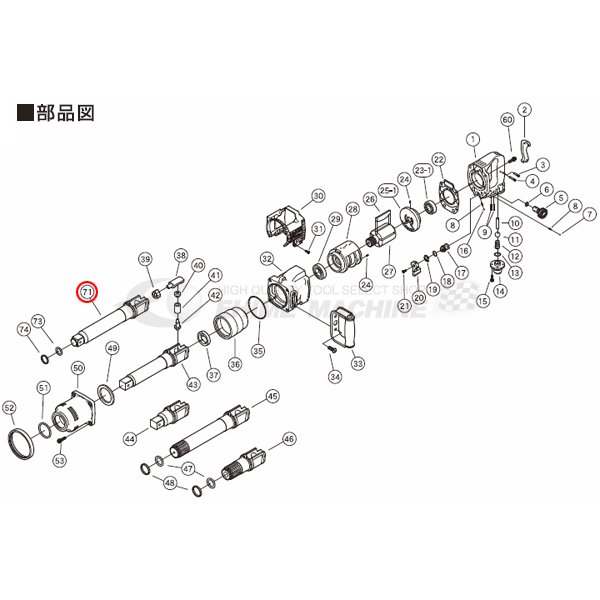 当店一般受け端っこ【今月の特価品】 エア工具本体-エアインパクトレンチ-花・ガーデン・DIY