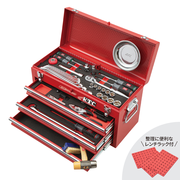 楽天市場】KTC 12.7sq. 52点 工具セット SK45224P 大型車・重機・農機