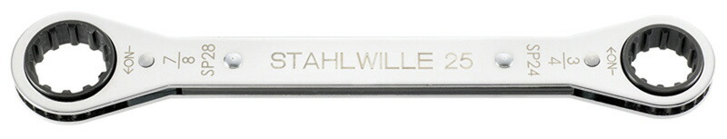 日本正規品 スタビレー 板ラチェットメガネ スプライン (25ASP-8X10)(4018754209361) STAHLWILLE