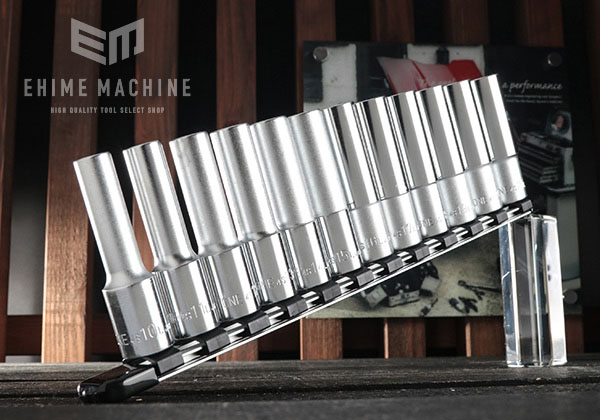 TONE ディープソケットセット(6角・ホルダー付) 12pcs 差込角12.7mm (HSL412)(4953488193473) トネ