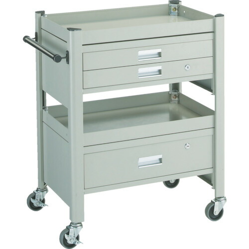 TRUSCO コンビネーションワゴン ６４３Ｘ４２７ＸＨ８８０ １段・２段引出付 TCW-81ADE トラスコ中山｜エヒメマシン 店