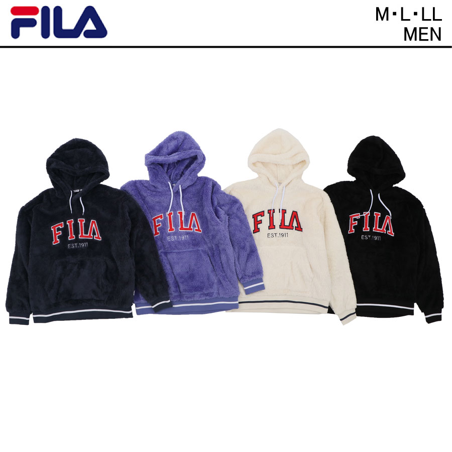 楽天市場 Fila フィラ ロゴ ボアフリース プルパーカ メンズ ロゴ刺繍 ボア フリース スポーツウェア スポーツ ブランド カジュアル 白 青 黒 紫 紺ネイビー 春 秋 冬 ストリート トレンド フーディ フード ボーイズ ヤング 男の子 スエット トレーナー スウェット