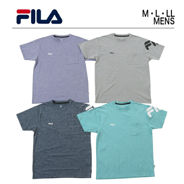 フィラ Tシャツ メンズ 半袖 無地 ブランド スポーツ Fila ロゴ Tシャツ 吸水速乾 ストレッチ ポリエステル スポーツウェア 白 春 夏 かっこいい 人気 メッシュ 半袖t T Shirt インナー 下着 アンダーウェア テニス ウェア ジョギング シャツ 通気性 春早割