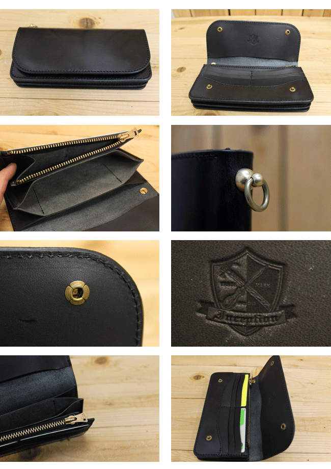 JEANS SHOP SAKAI: Inception INCEPTION long wallet UK brei dollar leather leather wallet folio ...