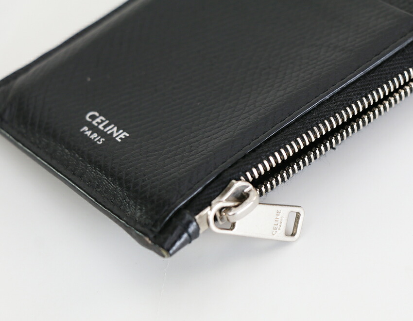 楽天市場】CELINE(セリーヌ) ジップ付きカードホルダー キュイル