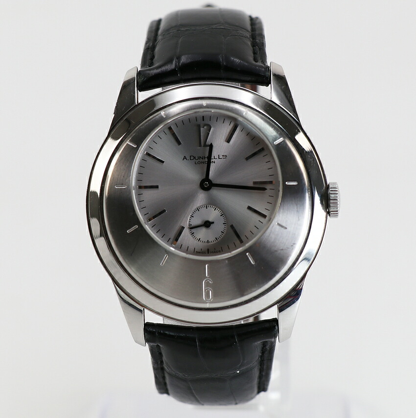 【中古】ダンヒル Dunhill DUV211AL/8045 エキセントリック スモールセコンド SS/レザー 手巻き メンズ美品｜Eightwave店