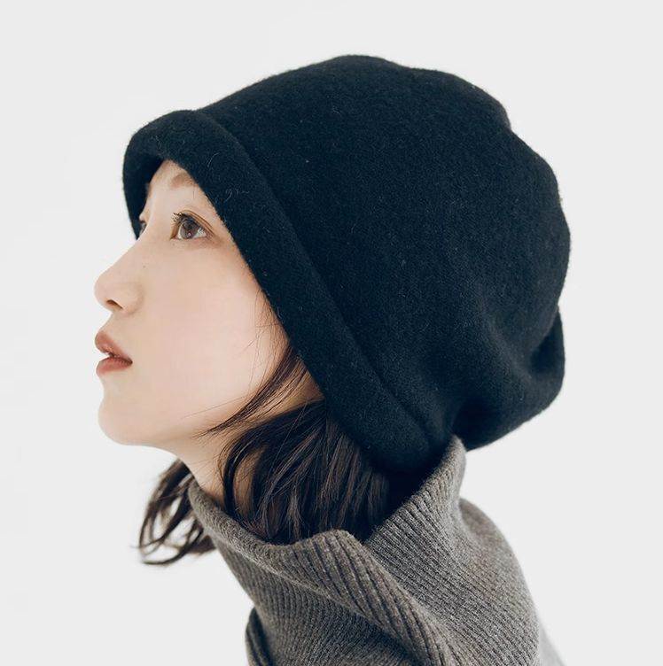 レディース シンプル つばなし カジ 小顔効果 薄手 ニットキャップ ビーニー 大人可愛い あったか 防寒 ニット帽 ターバンハット