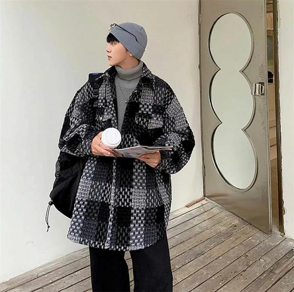 コート レトロ メンズ ゆったりする 香港スタイル 長袖 秋 ジャケット トレンド