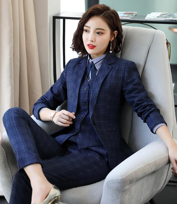 制服 通勤 洗えるスーツ4点セットスーツ 長袖ジャケット+パンツ+シャツ+ベスト OL フォーマル 着痩せ オフィス ビジネス 春秋着|エイトフィート店