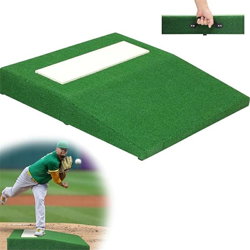 ベイスボール ピッチングマウンド 厚さ10粍の密集して人工芝 気どらずにののり面 ソフトボールピッチングマウンド 携帯型 上滑り打ちきり 色褪せ押しとどめる
