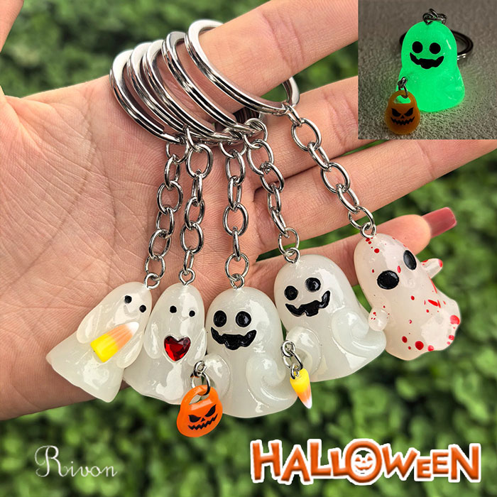 楽天市場】キーホルダー 暗闇で光る幽霊 ホルダー キーホルダー