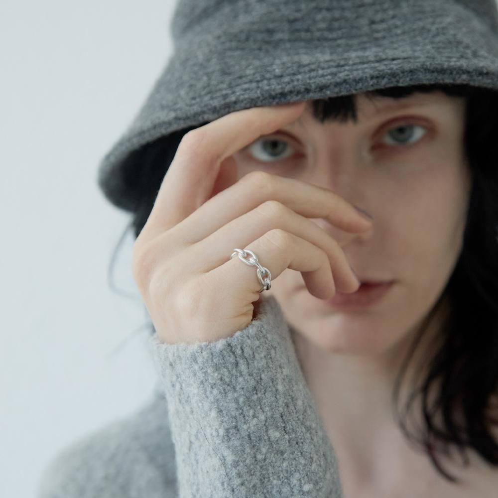 aura オーラa-r073 THICK CHAIN PINKY RING リング シルバー チェーンリング オープンリング フリーサイズ 指輪 ギフト お祝い 買いまわり プレゼント カジュアル シンプル レディース アクセサリー 20代 30代 40代 50代|ジュエリー/ファッション EHS