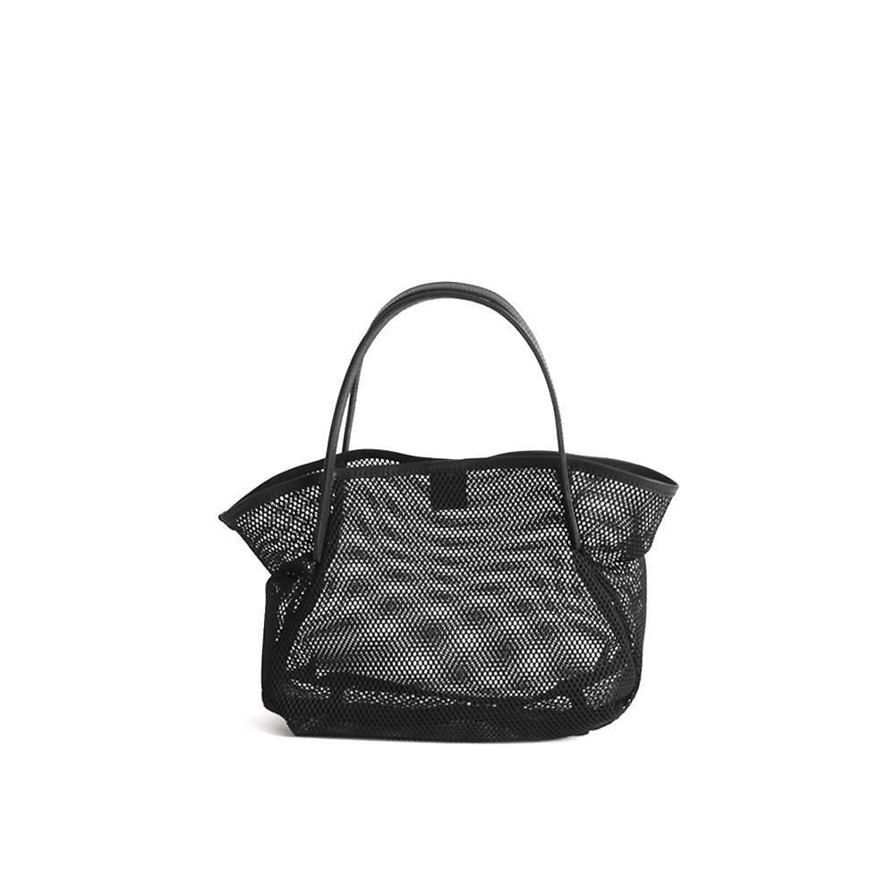 アンサ レディース バッグ トート Ense mesh tote mini メッシュ レザー トートバッグ ミニ MS202 ショルダー コンパクト 通勤 オフィス ビジネス シンプル 軽量 大容量 ブラック 黒 本革 鞄 送料無料