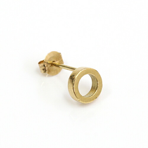 Ense アンサ レディース k18 丸 ピアス (片方タイプ) kpa01 プレゼントアクセサリー 受注生産 18金 ゴールド ギフト 20代 30代 40代 50代 60代