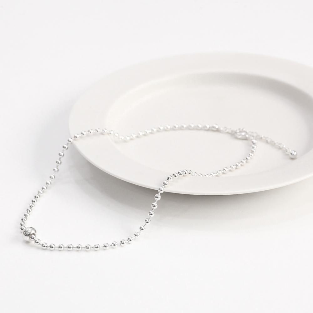 Erin&Emma エリン＆エマ EENLS241006 Orb Ball Chain Necklace ボールチェーン ネックレス シルバー レディース アクセサリー ジュエリー 20代 30代 40代 50代 60代