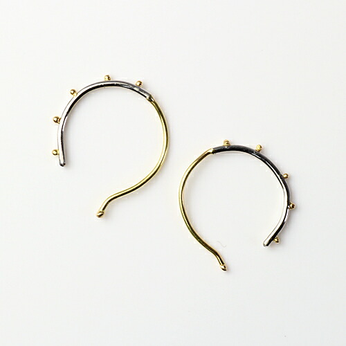 イロンデール エペパン hirondelle et pepin ピアス k18 pp-29 ドット フープ ピアス コンビ (両耳タイプ) レディース ギフト アクセサリー ジュエリー18金 ミニマル ピアス卒業式 入学式 大人 可愛い シンプル｜ジュエリー／ファッション　EHS 52,800円