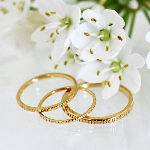 イロンデール エペパン hirondelle et pepin リング k18 h-r-7-7-159 刻み目 リング S レディース 指輪 ペア お揃い 結婚 婚約 ブライダル マリッジ ゴールド シンプル ギフト 記念日 20代 30代 40代 50代 プレゼント