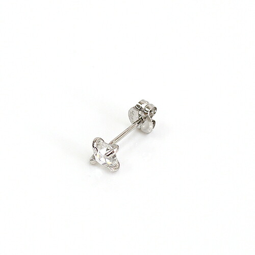 プラチナ ピアス 片耳 ダイヤ イロンデール エペパン hirondelle et pepin ピアス pt900 pp-32 クロス留め ローズカット ダイヤ ピアス (片耳タイプ) レディース ギフト アクセサリー ジュエリーミニマル ダイヤモンド 卒業式 入学式 20代 30代 40代 50代 一粒ダイヤ｜ジュエリー／ファッション　EHS