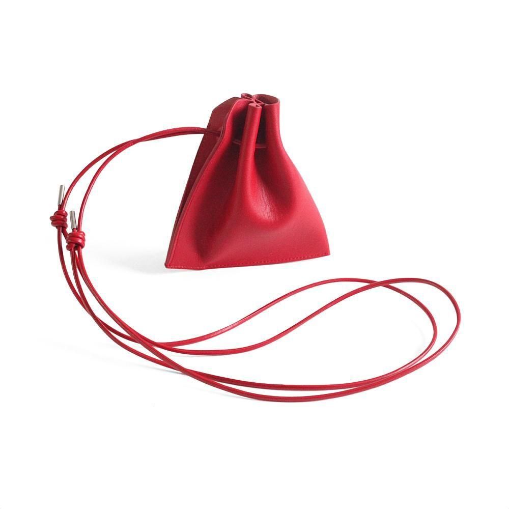 ITTI (イッチ) / HERRIE KINCHAKU POUCH XXS / RAPTO FLEX 巾着 ポーチ ダークグリーン ITTI-BAG-091-RF 巾着バッグ レディース ミニバッグ ショルダーバッグ レザー 本革 ECCO社製 日本製 無地 牛革 鞄 手持ち きんちゃく