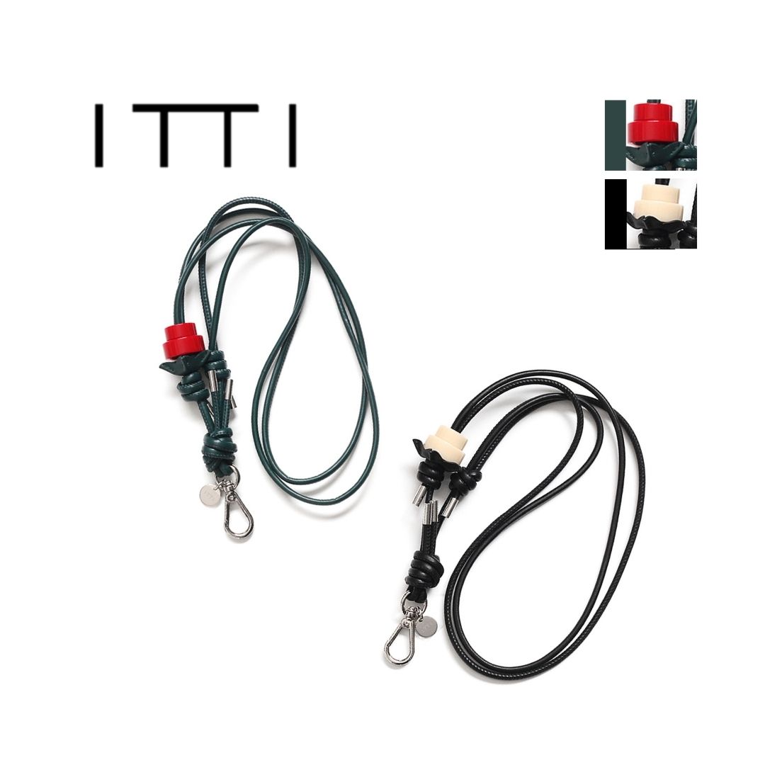 ITTI イッチ HERRIE FLOWER PHONE STRING /ST COW スマホショルダー ストラップ 全2色 ITTI-GOODS-085-STC 本革 日本製 無地 黒 牛革 ななめ掛け ショルダー紐 レディース スマートフォン ショルダー ストラップ 携帯 スマホ 大人 シンプル 人気 ブラック ダークグリーン|ジュエリー/ファッション EHS