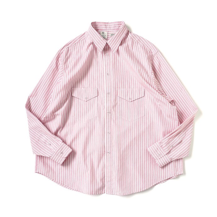 O-（オー） O-（オー）/ F.F. SHIRT - Pink ST O-UL-06 ストライプシャツ 0-cho-rui-lab レイチョウルイラボ デッドストック生地 30,030円