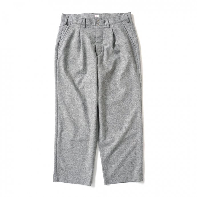 O-（オー）/ N.N.Z. TROUSERS W ウールスラックス - L.Gray Nep 25W-08 ポイント 消化