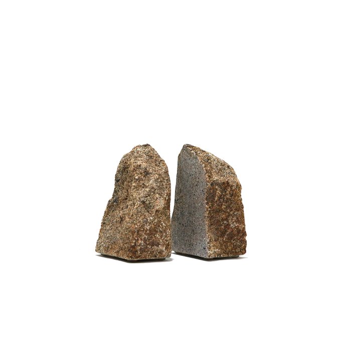 楽天市場】【AJI PROJECT】本立て ブックエンド【細目】自然石使用