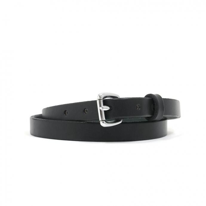 MOONSHINE LEATHER COMPANY / Roller Buckle 3/4-inch Leather Belt - Long Length ムーンシャインレザー ベルト ブラック｜ジュエリー／ファッション　EHS 13,090円