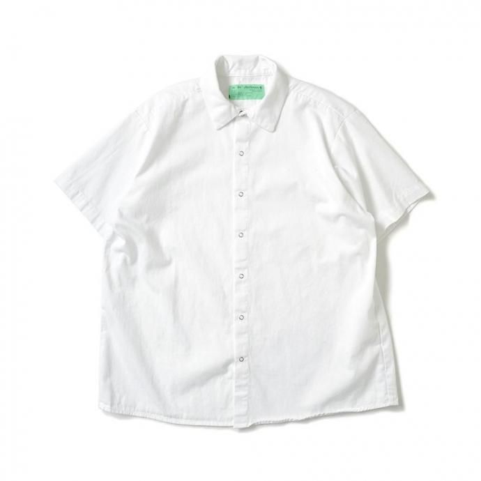 UNIVERSAL OVERALL Co. / Wrinkle-Resistant Cotton Work Shirt - White ユニバーサルオーバーオール 半袖ワークシャツ USA企画 845 ホワイト