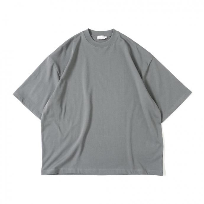 handvaerk ハンドバーク / コットン クルーネック半袖Tシャツ FOSSIL グレー 3504