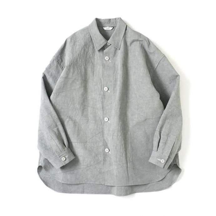 kontor コントール / KON-BL02251 - GREY コットン／リネン シャツジャケット グレー｜ジュエリー／ファッション　EHS 27,720円