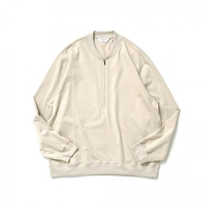 STILL BY HAND スティルバイハンド / CS01253 - LIGHT BEIGE ジップアップ コットンジャンパー ライトベージュ