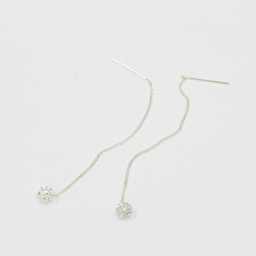 moca.arpeggio（モカ アルペジオ） / silver SP-2 Stella チェーンピアス S - シルバー (片耳タイプ) レディース ギフト アクセサリー ジュエリー モチーフ 大人 上品 綺麗 20代 30代 40代 50代 プチギフト お祝い 買いまわり プレゼント