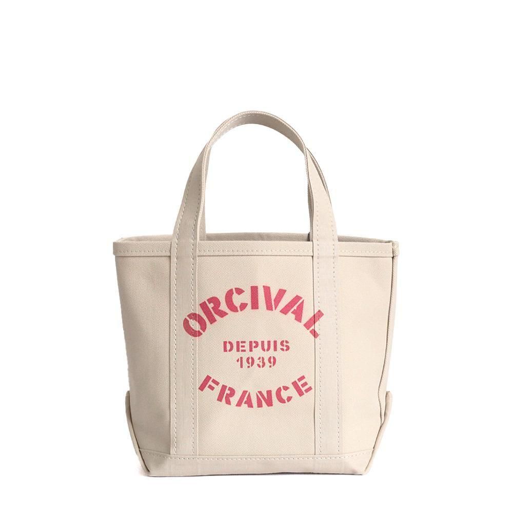 ORCIVAL (オーシバル) / OR-H0361 KWC プリント トート バッグ Sサイズ - LT.SAND BEIGE&times;RED PRINT｜ジュエリー／ファッション　EHS