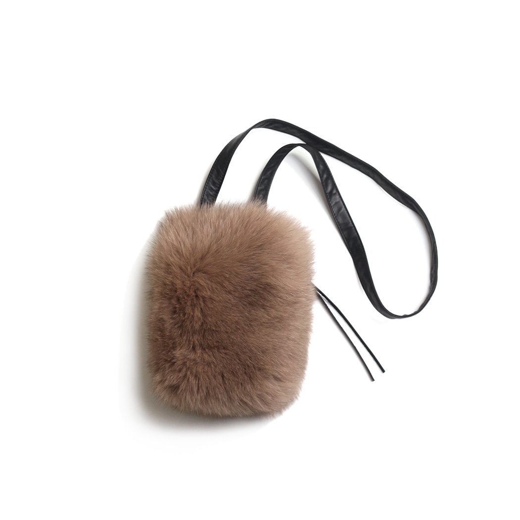 ポンタタ バッグ P2985 FUR SHOULDER ファー ミニ ショルダー バッグ モカ ブラウン 121-4723フォックスファー ショルダーバッグ 鞄 レディース 斜め掛け 肩掛け ハンドバッグ パーティー