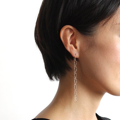 SIRISIRI (シリシリ) CL310 CLASSIC ピアス TINY CHAIN ピアス ガラス チェーンピアス アメリカンピアス スウィング クラシック アクセサリー ドレス 和装 着物 浴衣 20代 30代 40代 50代 60代 ジュエリー 人気 大人 上品 シンプル