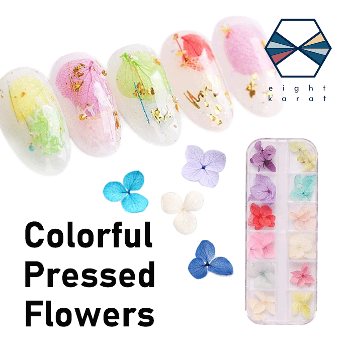 カラフルフラワーネイルパーツ12個セット 楽天市場】花 ネイルパーツ 花びら 押し花【12色セット】フラワー
