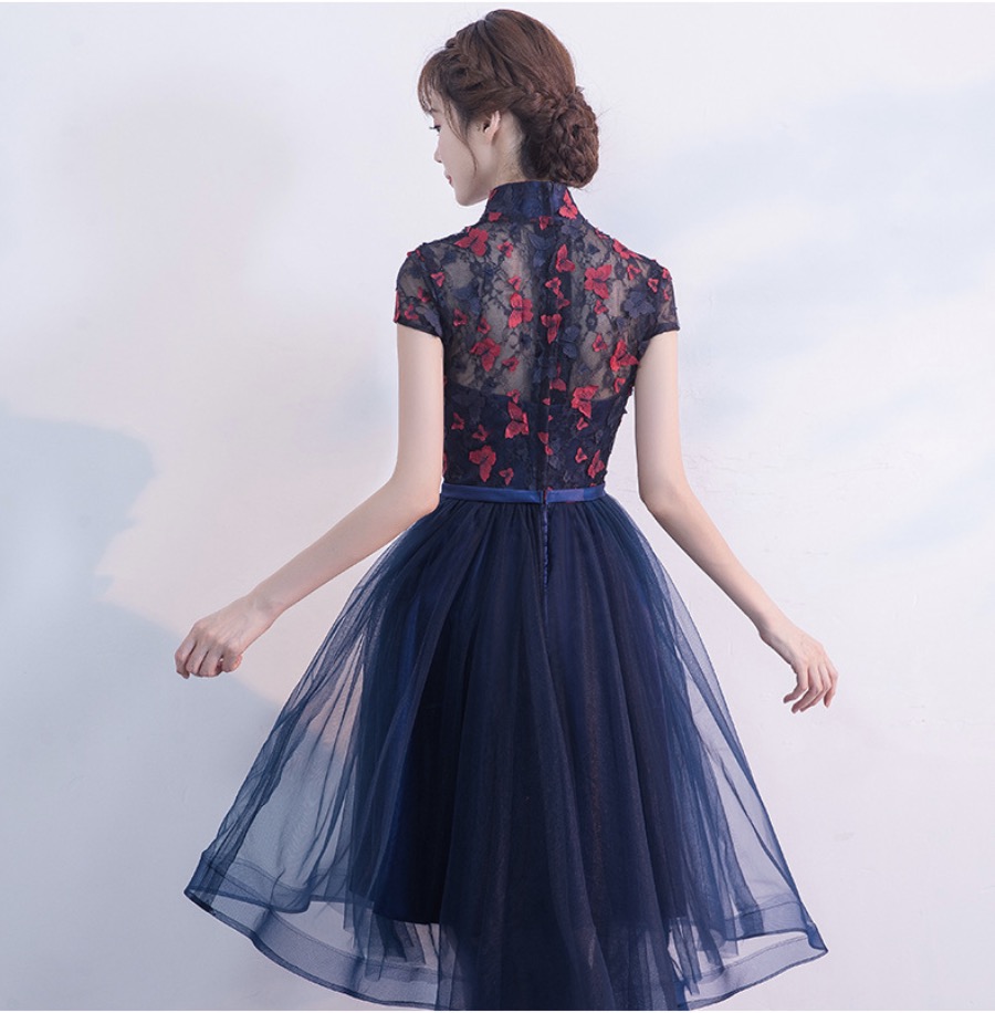 楽天市場 フィッシュテール ドレス パーティードレス 結婚式ワンピース お呼ばれ 二次会 披露宴 レディース 謝恩会 食事会 発表会 可愛い かわいい 人気 Aライン レース フレア 人気 シースルー お呼ばれドレス ミモレ丈 個性的 海外 ワンピース 結婚式ドレス チャイナ風