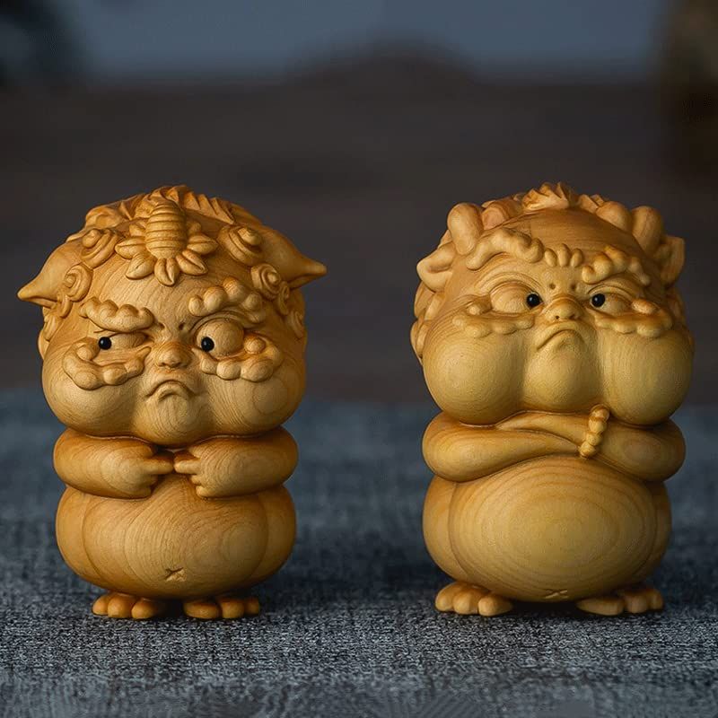銘木置物 楽天市場】木彫り 置物 風水 貔貅 ヒキュウ 雄雌セット 一対 金